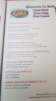 Pizzeria La Baita menu