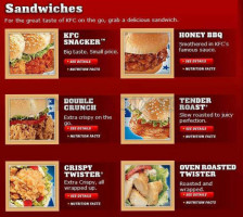 Kfc menu