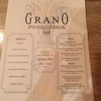 Grano Focacceria menu