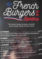 La Boheme menu