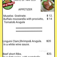 Taste Of Naples menu