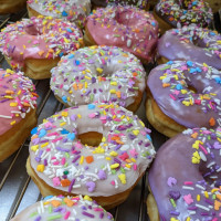 Pink Dozen Donuts food