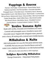 Ballyhoo menu