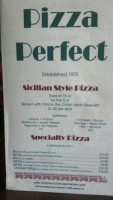 Pizza Perfect menu