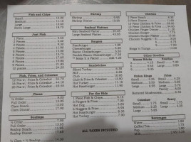 Andrew's Fish Chips menu