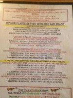 Shorty's Cafe menu