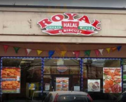 Royal Halal Chicken Biscits outside