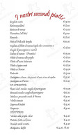 La Tavernetta Pizzeria menu