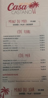 Casa Castano menu