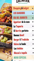 Calavera menu