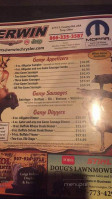 Buffalo Jacks menu