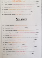 Le Temps Perdu menu