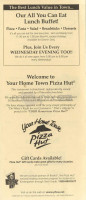 Pizza Hut menu