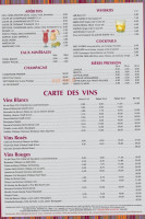 Le Grand Cafe de l'Univers menu