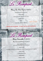 Le Rempart menu