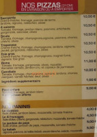 Allo Pizza menu