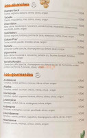 La Voute menu