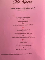 L'auberge De Demigny menu