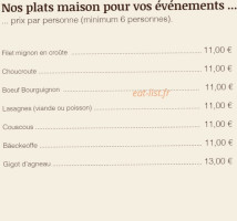 Association Graine menu