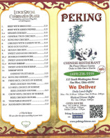 Peking Chinese Restaurant menu