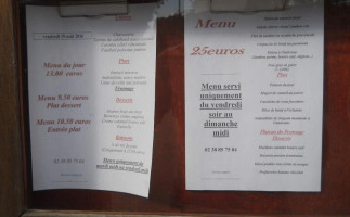 La Taverne De L' Ecluse menu