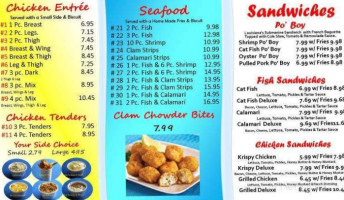 Sam's Krispy Kruncy Chicken menu