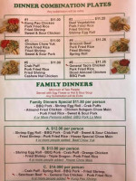 Golden Palace Restaurant menu