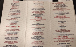 Jk Sushi menu