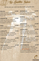 La Clauserie, Brasserie Creperie menu