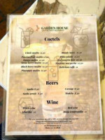 Garden House Latin menu