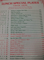 China King menu