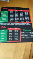 Wabo's Pizza Sub Donair menu