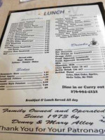 Honduras Coffee Company menu