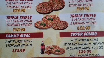 A-1 Pizza menu