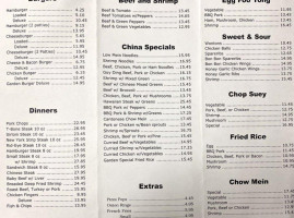 China Garden menu