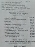 Bistro Kod Mate menu