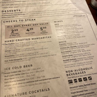 Longhorn Steakhouse menu