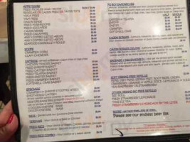 Crawfish House menu