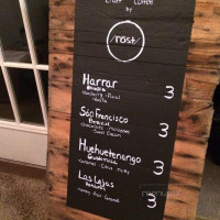 Rost Coffee menu