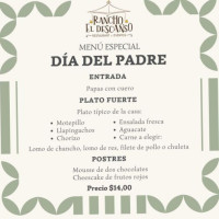 Rancho El Descanso menu