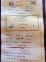 Tree House menu