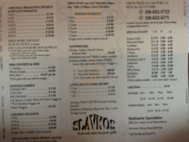 Slavko's Harbor Poultry menu