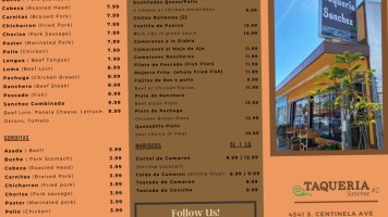 Taqueria Sanchez menu