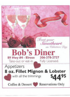 Bob's Diner menu