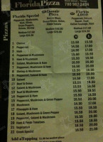 Florida Pizza menu