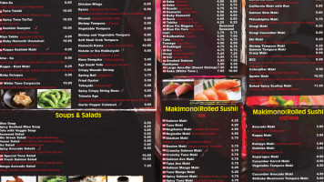 Zen Japanese Grill Sushi menu