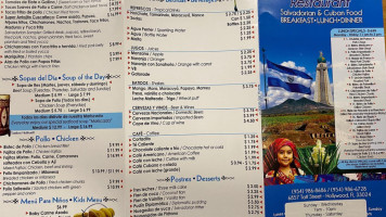 El Cuscatleco menu