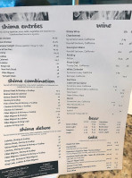 Shima Japanese menu