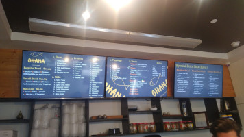 Ohana Poke Bar menu