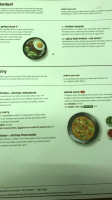 Wagamama menu